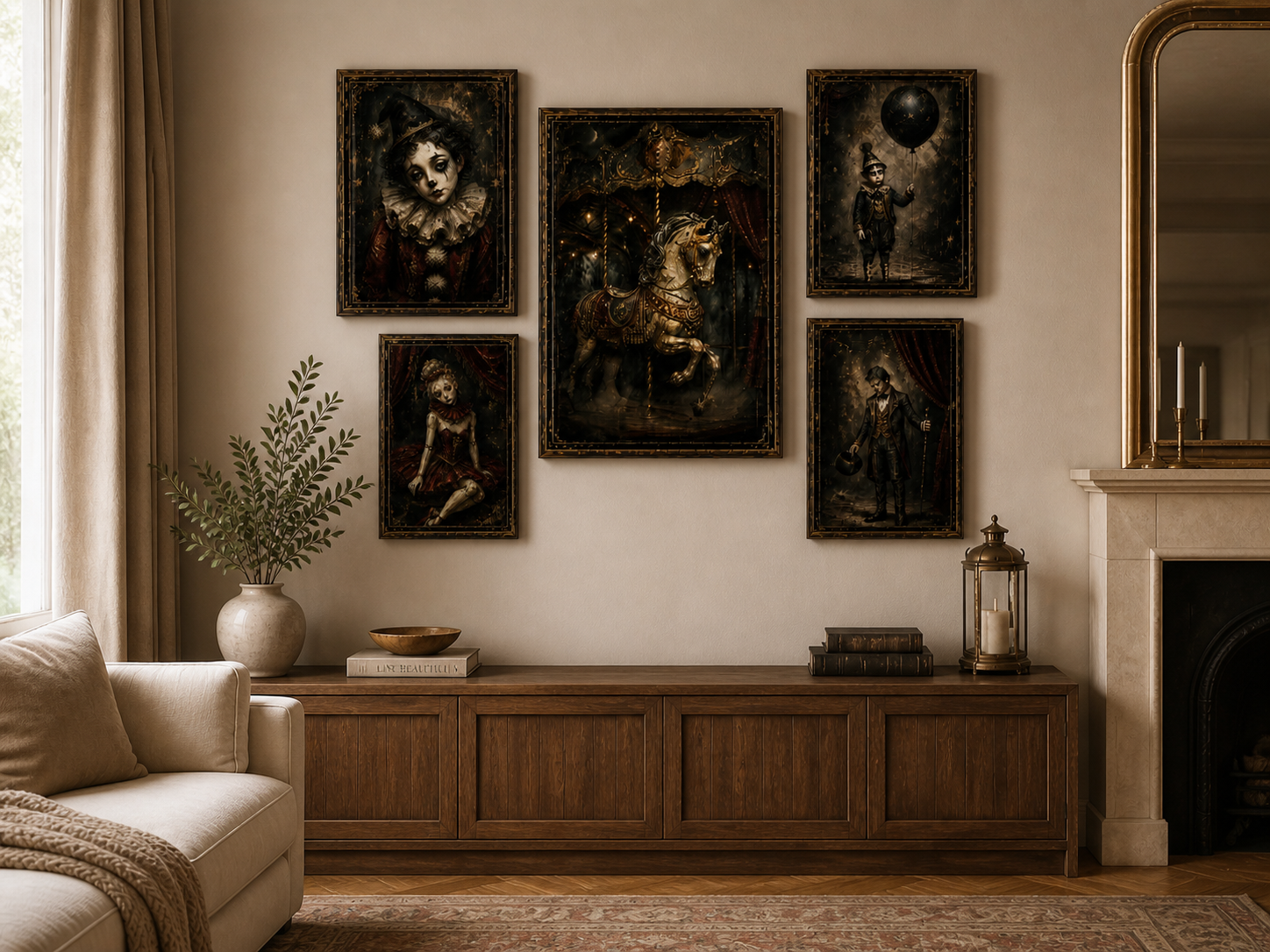 Switching Judy canvas print in a styled gallery-wall scene
